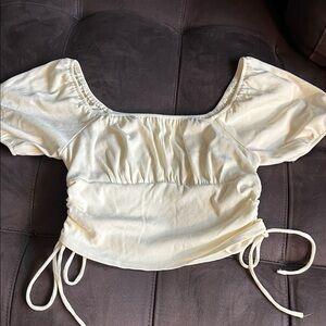 Chic Cream Crop Top for Women